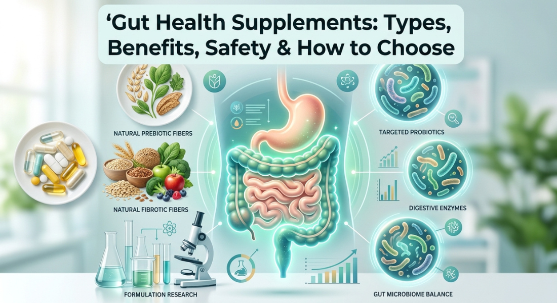 Gut Health Supplements: Types, Benefits, Safety & How to Choose